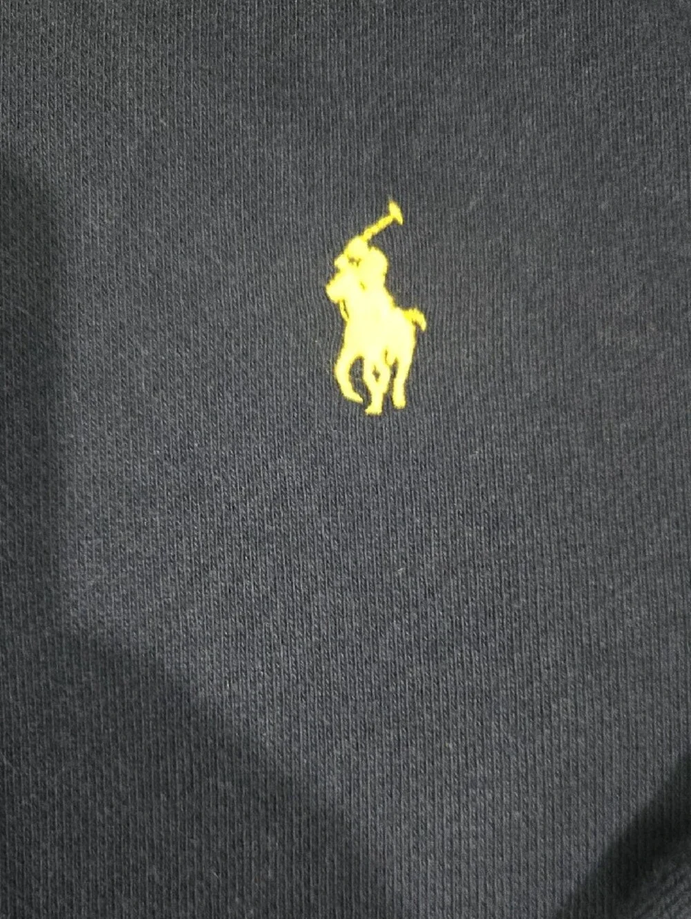 Polo by Ralph Lauren Navy Zip Hoodie with Yellow Pony